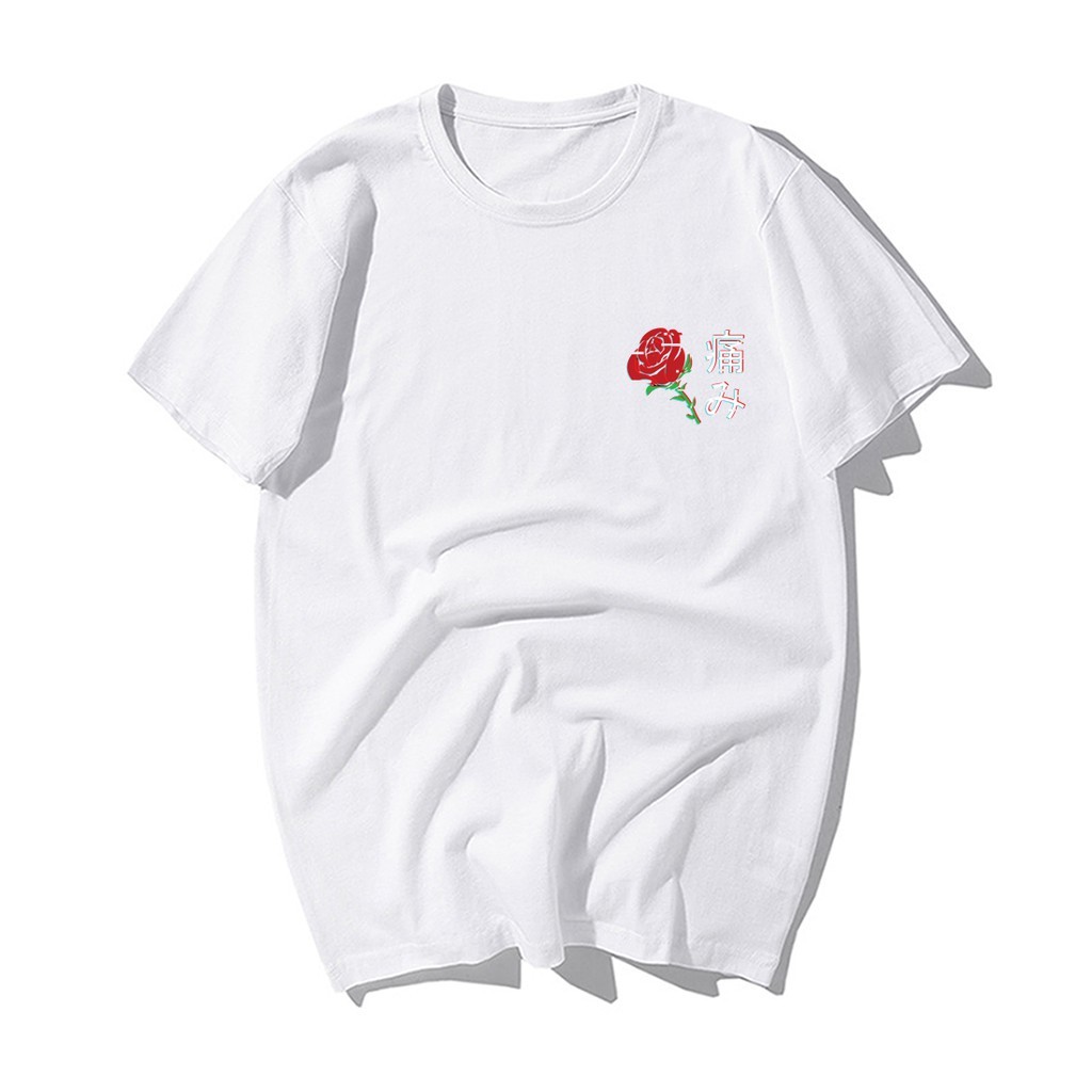 Camiseta Unissex Estampada Flor Rosa Rose Tumblr