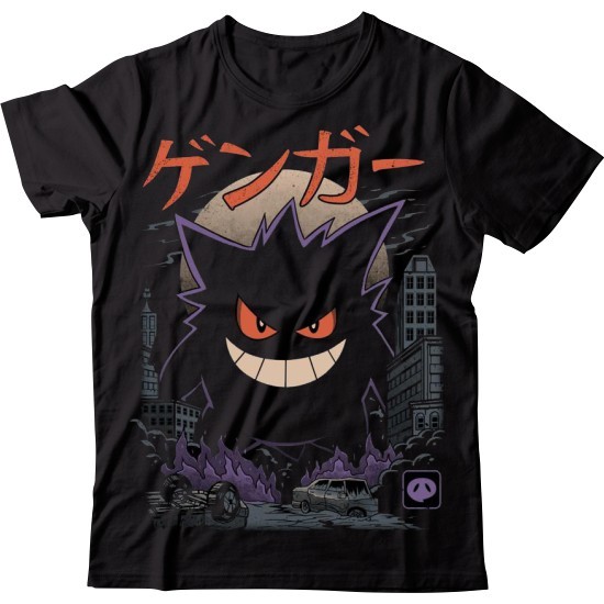 Camisa Camiseta Estampa Pokémon Gengar Godzilla