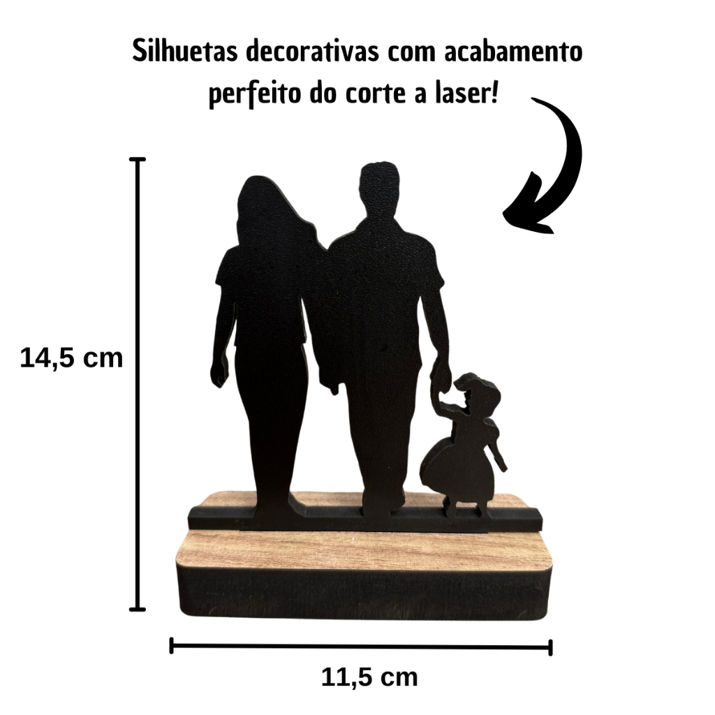 Enfeite De Mesa - Silhueta Família - Decoração MDF em Oferta na Shopee