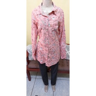 Blusa casual floral com botões para mulheres,florida manga estilo asa de morcego/poncho moda evangélica