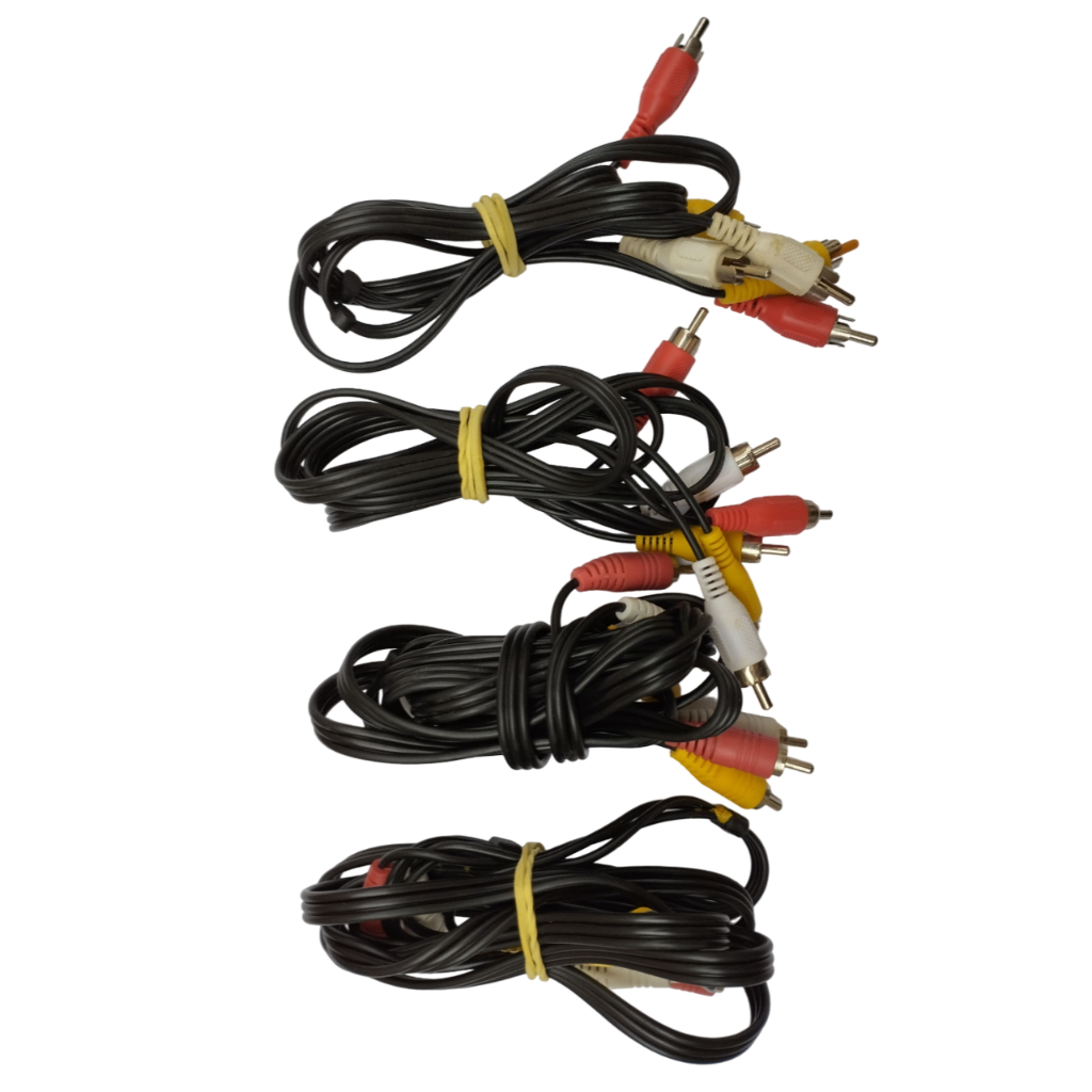 🎧 Kit 4 Cabos RCA 1,5m – Áudio e Vídeo | Home Theater, TV, DVD | Usado e Testado 🎬