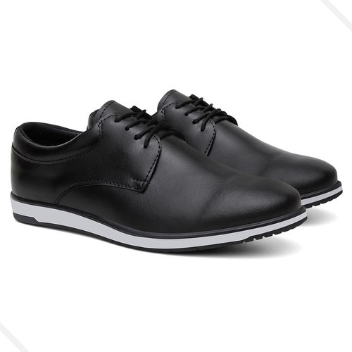 Sapato Masculino Social Casual Derby Conforto Couro Ecológic