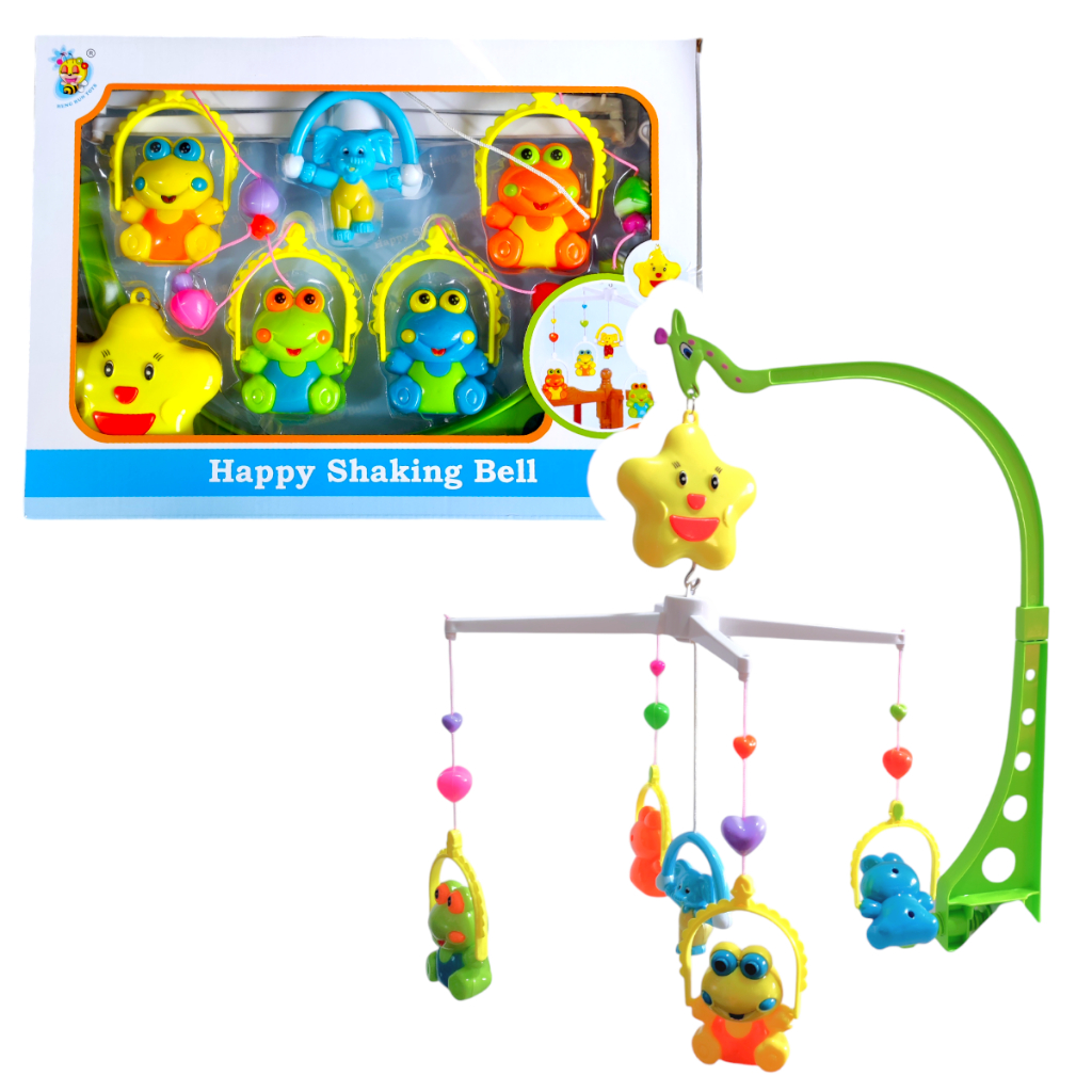 Móbile musical giratório para berço animais chocalho botão de liga e desliga infantil bebês interativo fácil de montar em Oferta na Shopee