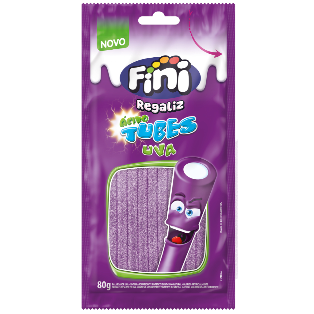 Fini Tubes Uva Cítrica 80G