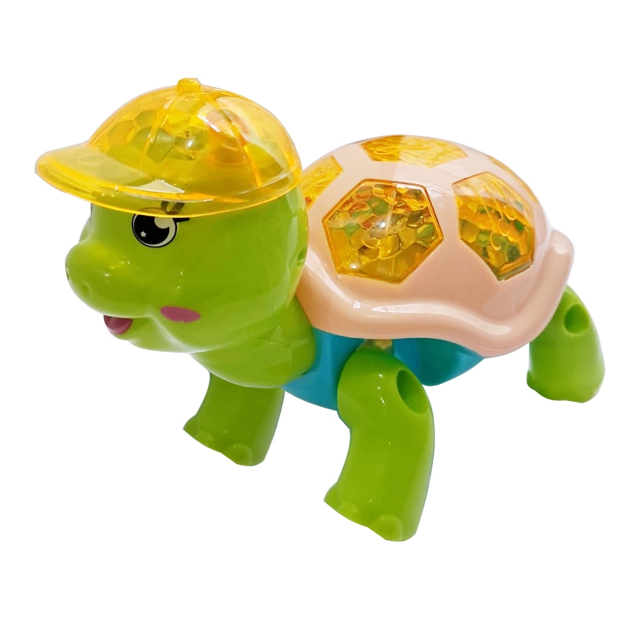 Tartaruga exploradora que anda e faz som brinquedo musical que anda com luzes e cores