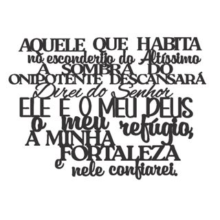 Quadro de parede em mdf SALMOS 91 em Oferta na Shopee