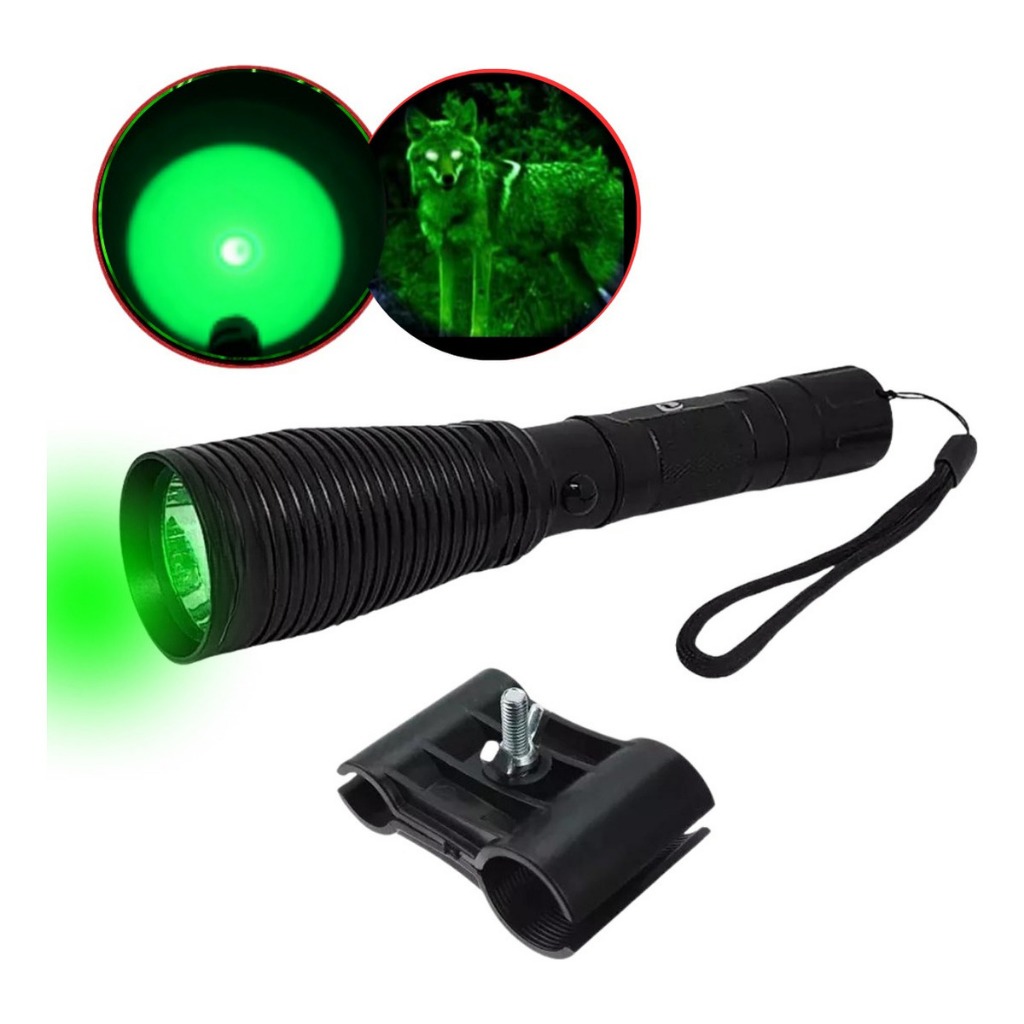 Lanterna Led Verde Caça Tatica  Green