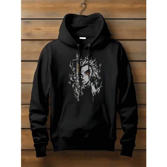 BLUSA DE FRIO MOLETOM CANGURU UNISSEX STREETWEAR DEMONS OLHOS DE FOGO