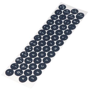 Envio imediato – Adesivos Redondos 14mm Português ABNT2 p/Teclado Logitech K380 Daydream Baseus K01 em Oferta na Shopee