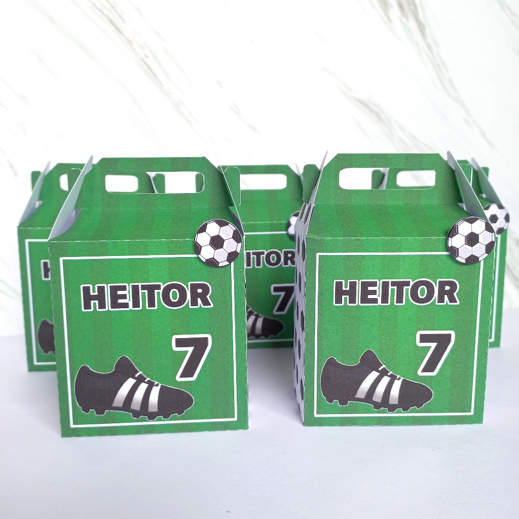 05 CAIXA MALETINHA TEMA FUTEBOL CAIXINHA PERSONALIZADA LEMBRANCINHA