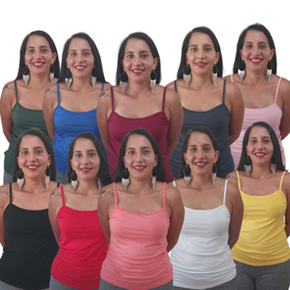 Kit 10 Regatas Regatinha Alcinha Blusa Feminina Atacado em Oferta na Shopee