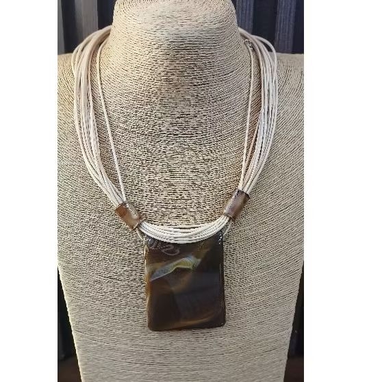 Colar Feminino Cordão Colar de Fios com Pedra Colares Max Colar Artesanato