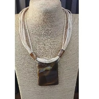Colar Feminino Cordão Colar de Fios com Pedra Colares Max Colar Artesanato