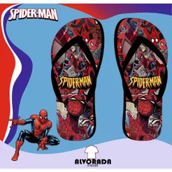 Chinelo Sandalia Homem Aranha Spider Man Personalizado Personagem Desenho Infantil Adulto