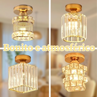 Luzes de teto Luz de entrada Luz de corredor Luz de cristal Luz de varanda Luzes de quarto modernas e simples. em Oferta na Shopee