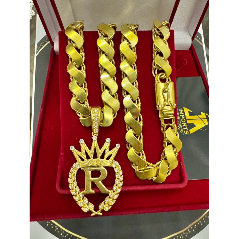 Corrente friso s 12mm 70cm + Pingente letra da sua escolha de moeda antiga em Oferta na Shopee