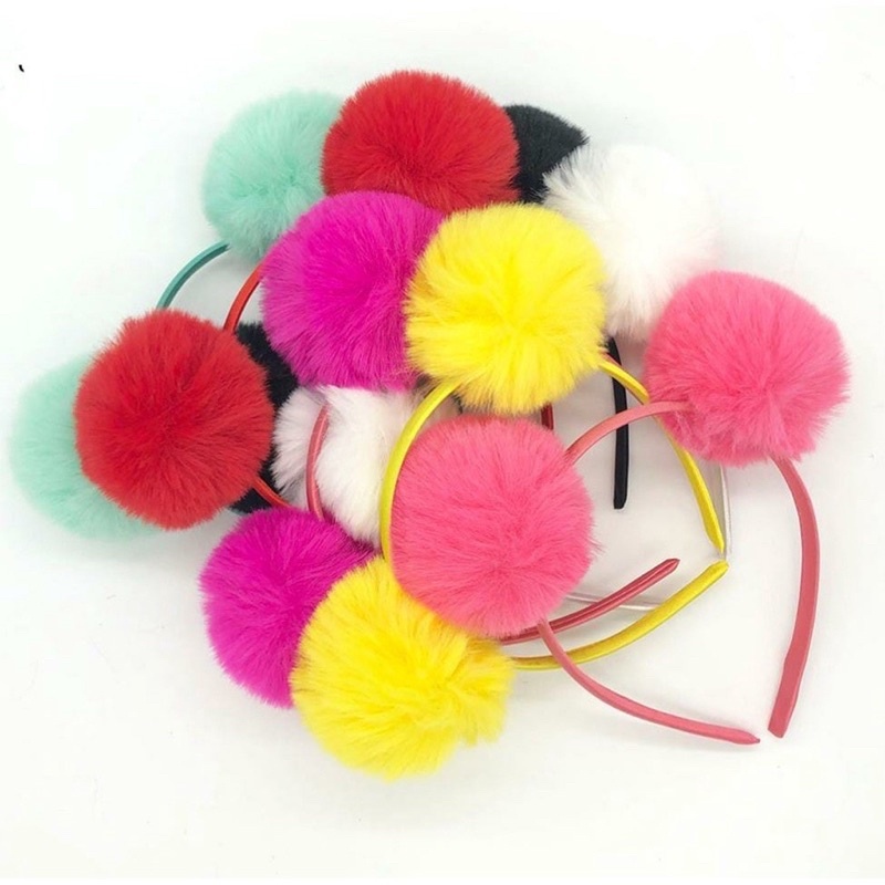 KIT 2 Tiaras pom pom premium  infantil e adulto moda para menina delicada