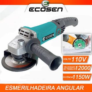 110V Lixadeira Esmerilhadeira Angular 125mm 1150W Profissional 12000RPM em Oferta na Shopee