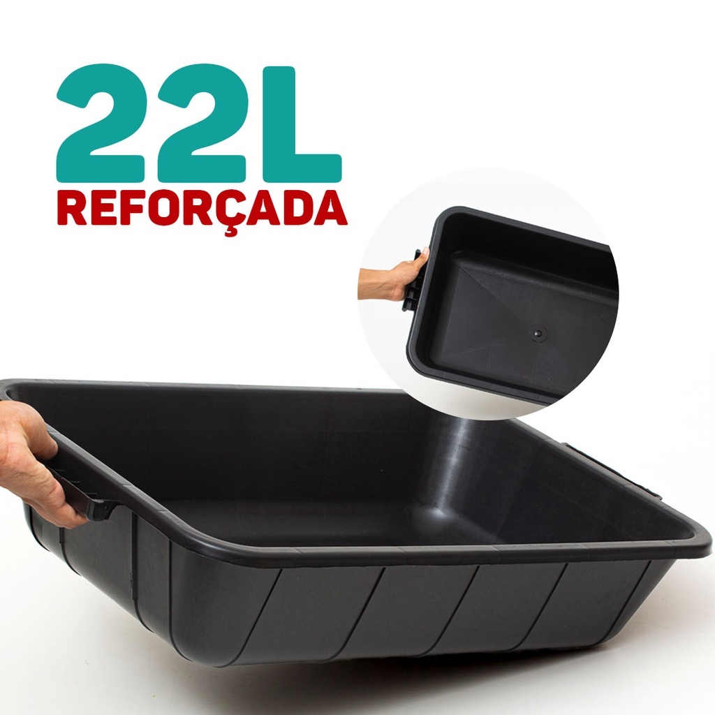 Caixa Masseira 22l De Pedreiro Para Manuseio Concreto PROMOÇÃO em Oferta na Shopee