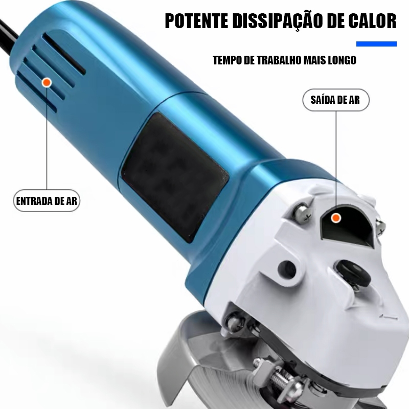 Detalhes do Esmerilhadeira e Lixadeira Angular 900w 115mm 4.1/2 11000rpm 50/60HZ