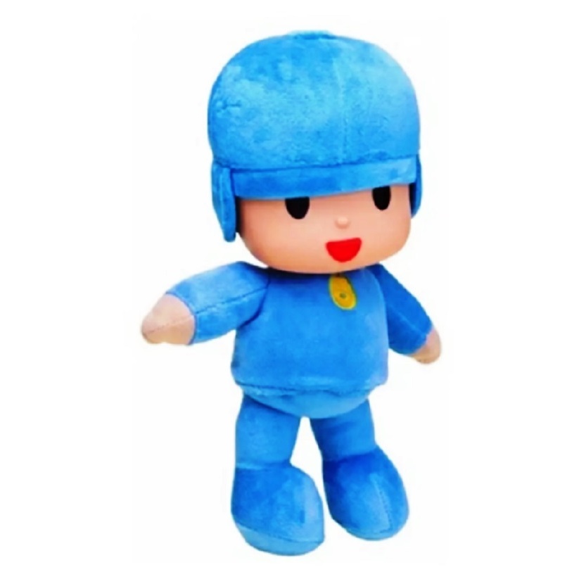 Pelúcia Pocoyo 35 cm - Antialérgico - Cabeça de vinil e corpo de pelúcia