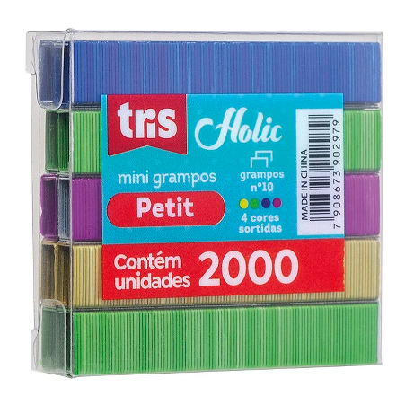 Grampo Colorido - N°10  - Tris