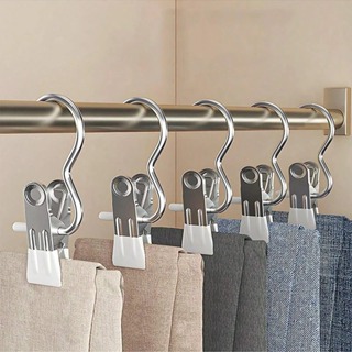 Kit 10-20 Cabide Roupa Ganchos de Calça Jeans Aço Inoxidável em Oferta na Shopee