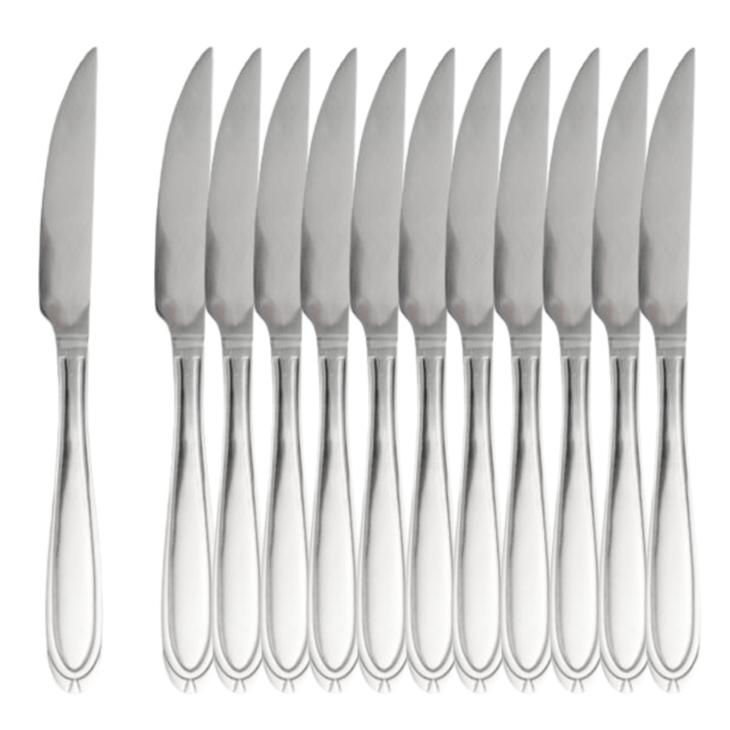 FACA DE MESA CHURRASCO MONACO 12 PEÇAS ALTO BRILHO ORIGINAL COZINHA NOVA