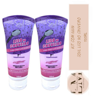 Kit com 02un Liso no Chuveiro Instantâneo Soul Cosméticos 100ml em Oferta na Shopee