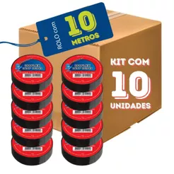 Fita Isolante Anti Chama Isoflex 19mm X 10m com 10 Unidades