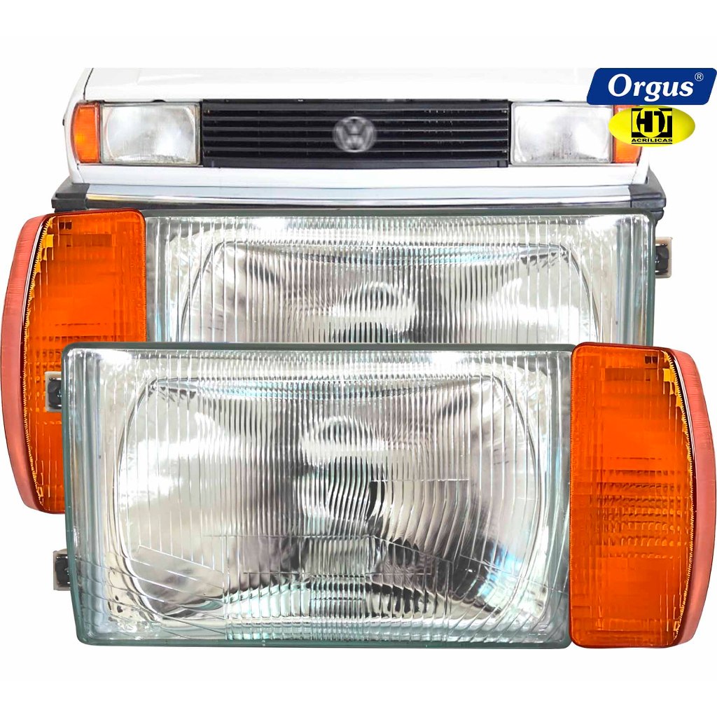 Farol Voyage Parati 1981 1982 1983 1984 a 1986 Gol Saveiro 1985 1986 Lente de Vidro Orgus com Setas