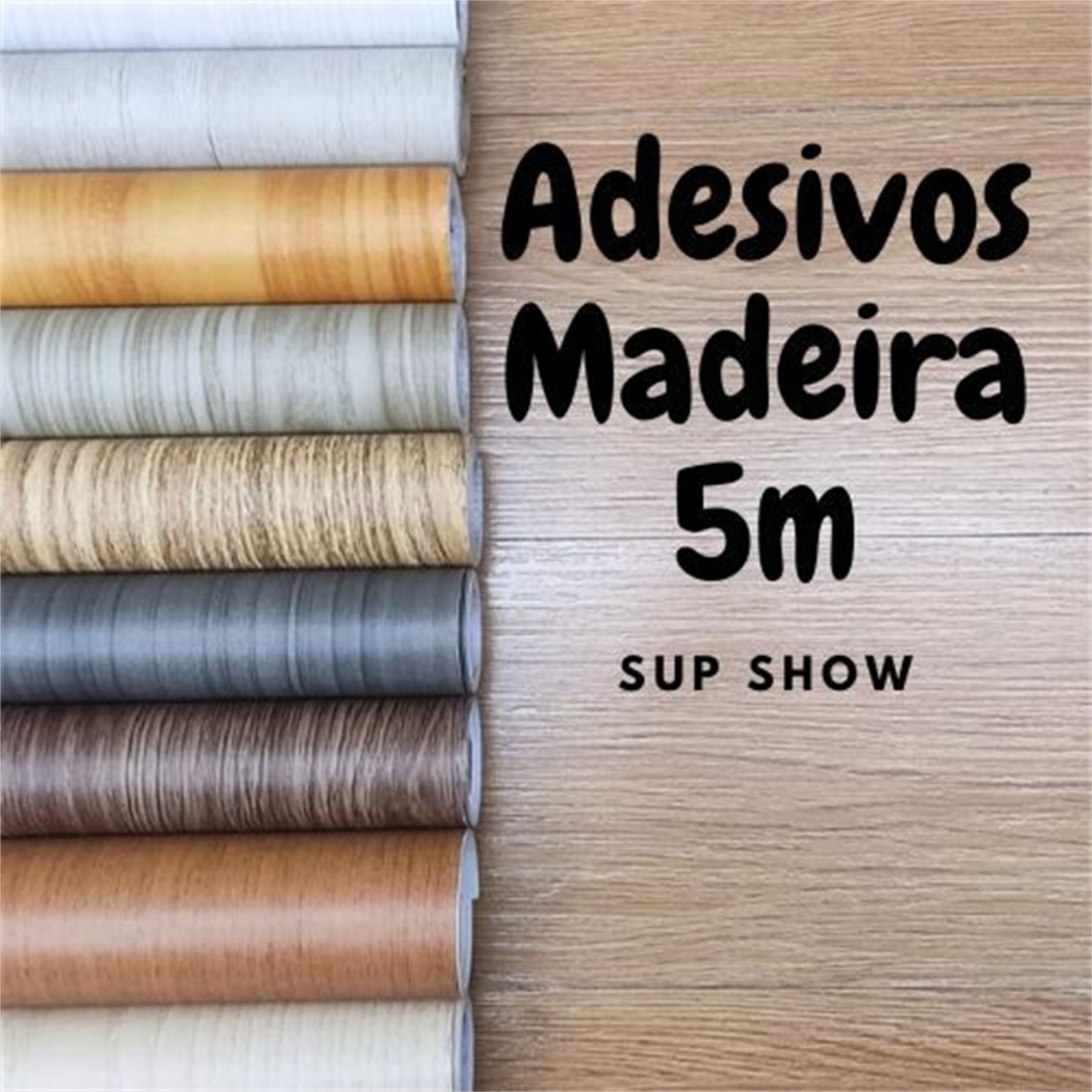 Papel de Parede Adesivo 5 metros x 45 centímetros Madeira