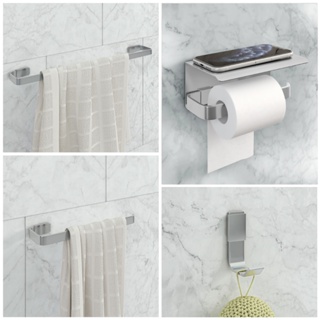Kit Acessório Para Banheiro Polido 4 Peças C/Suporte Celular em Oferta na Shopee