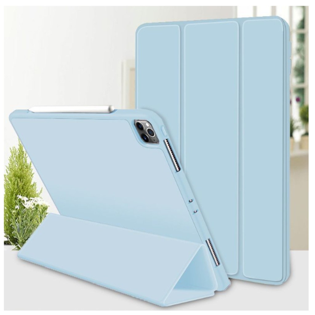 Capa capinha magnetico inteligente com slot de canetas compativel iPad pro 12.9 