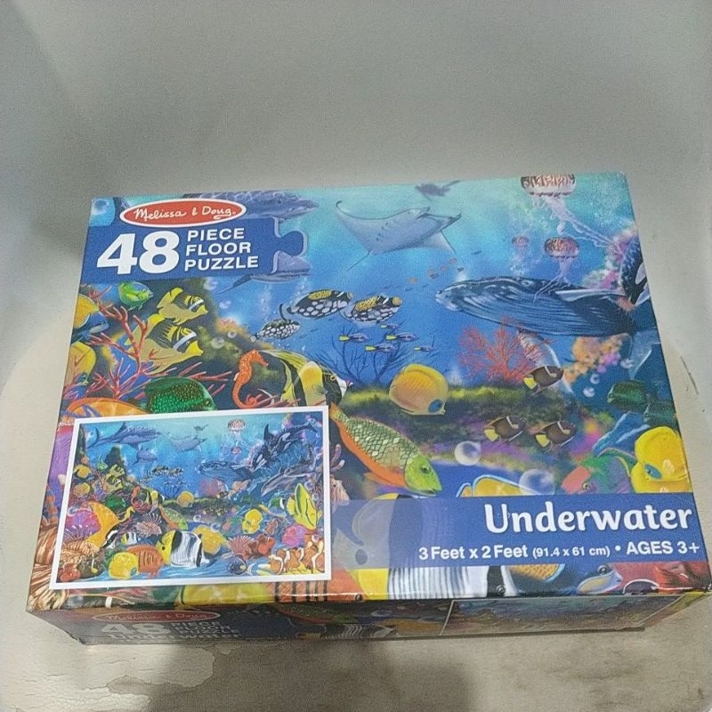 Quebra-cabeça Melissa Amp Doug Underwater Ocean Floor puzzle 48 Peças.