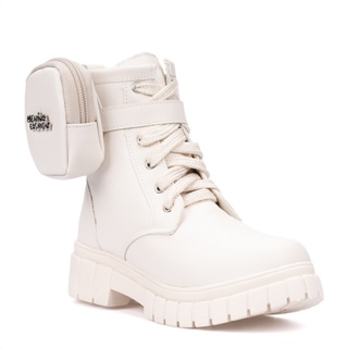 Coturno Infantil Feminino Tratorado Menina Fashion Bolsinha Zíper Lateral em Oferta na Shopee