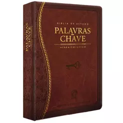 Bíblia De Estudo Palavras Chave ARC Marrom Claro E Escuro