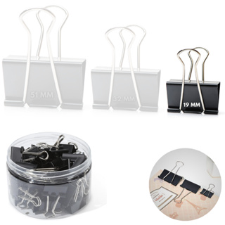 Kit 40 Clips Borboleta 19 mm Prendedor de Papel Pequeno Metal Escritório Documentos Organizar em Oferta na Shopee