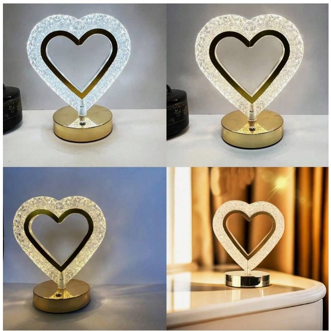 Luminária LED de mesa Formatos Quarto Decorativo 3 temperaturas Controle Touch Xtrad