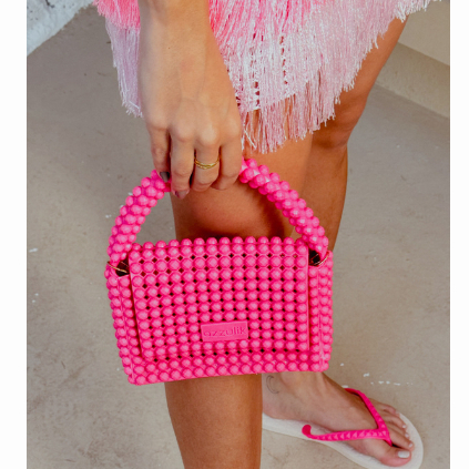 Bolsa Transversal Pérola Pequena Feminina Injetada Pvc Várias Cores Com Alça Removível em Oferta na Shopee