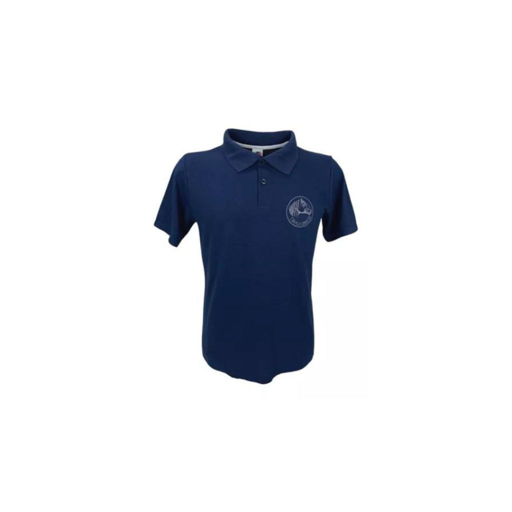 camisa polo masculina gaúcha campeira com bordado cavalo crioulo