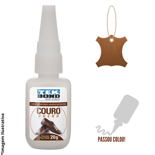 Adesivo instantâneo Tekbond Couro 20g, cola calçados, metal, eva, borracha, viton em Oferta na Shopee