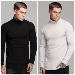 Kit 2 Cacharrel Masculina Canelada Gola Alta