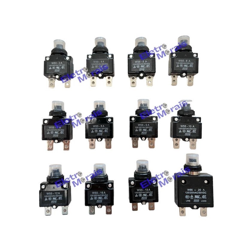 Kit Rele Protetor Térmico 18A 13pçs + 15A 13pçs + 10A 3 pçs + 20A 13pçs  + 16A 9pçs + 12A 3 pçs para Bomba Submersa Poço Artesiano Compressor Dentre outras diversas aplicaçoes