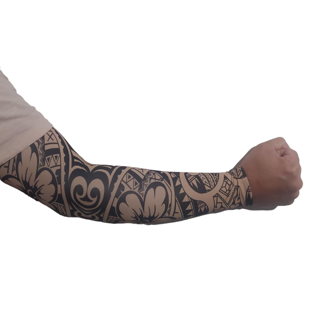 Manguito Tatuagem Maori Proteção UV50+ Tatoo Moto Bike em Oferta na Shopee