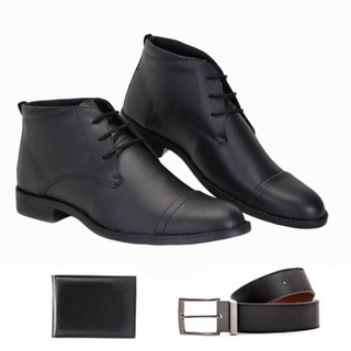 Sapato Social Masculino Kit Botinha Cano Baixo Casual Eletegante Com Cinto e Carteira em Oferta na Shopee