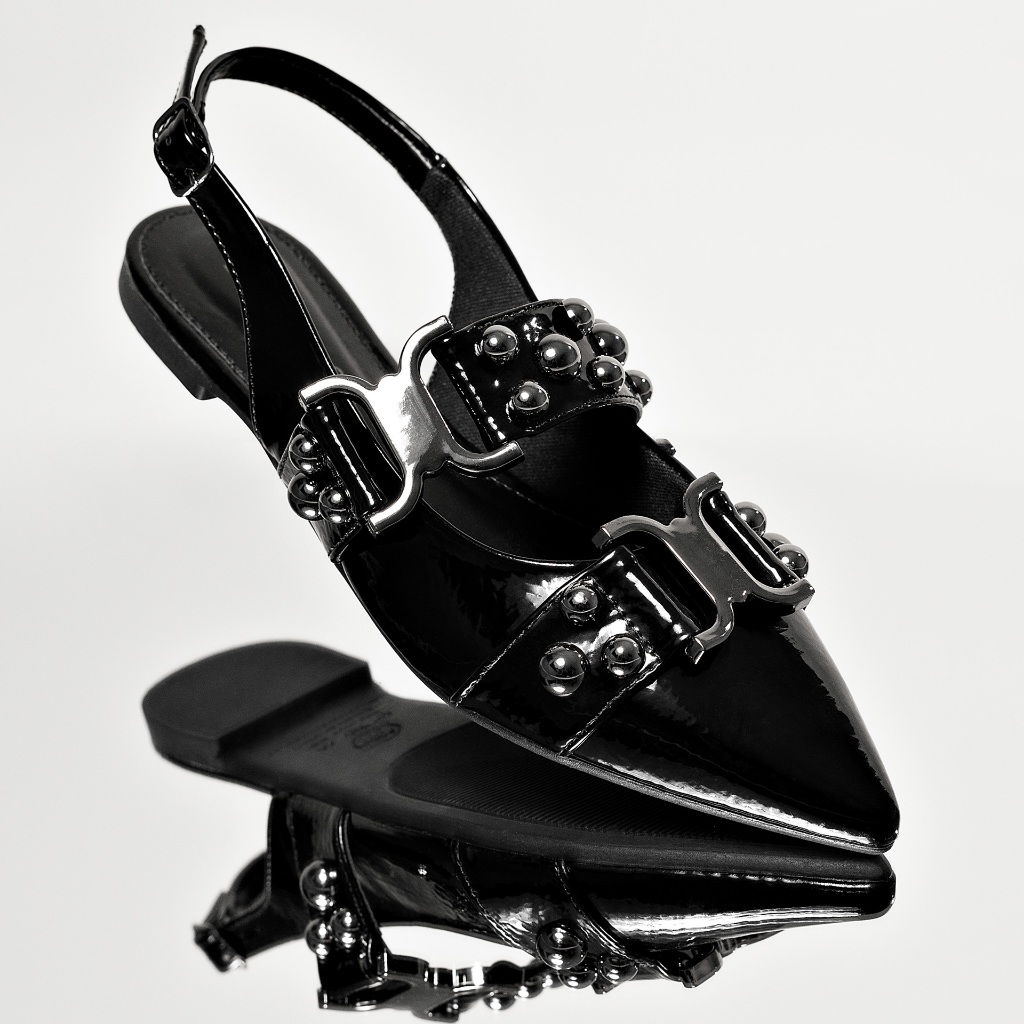 Sandália Slingback Feminina Lumiss Rasteira Sapatilha Confortável Bico Fino Fivela em Oferta na Shopee