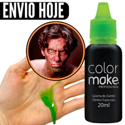 Kit 5,3,1 Maquiagem Halloween Gosma Zumbi Bruxas Realista Artística Sangue Carnaval