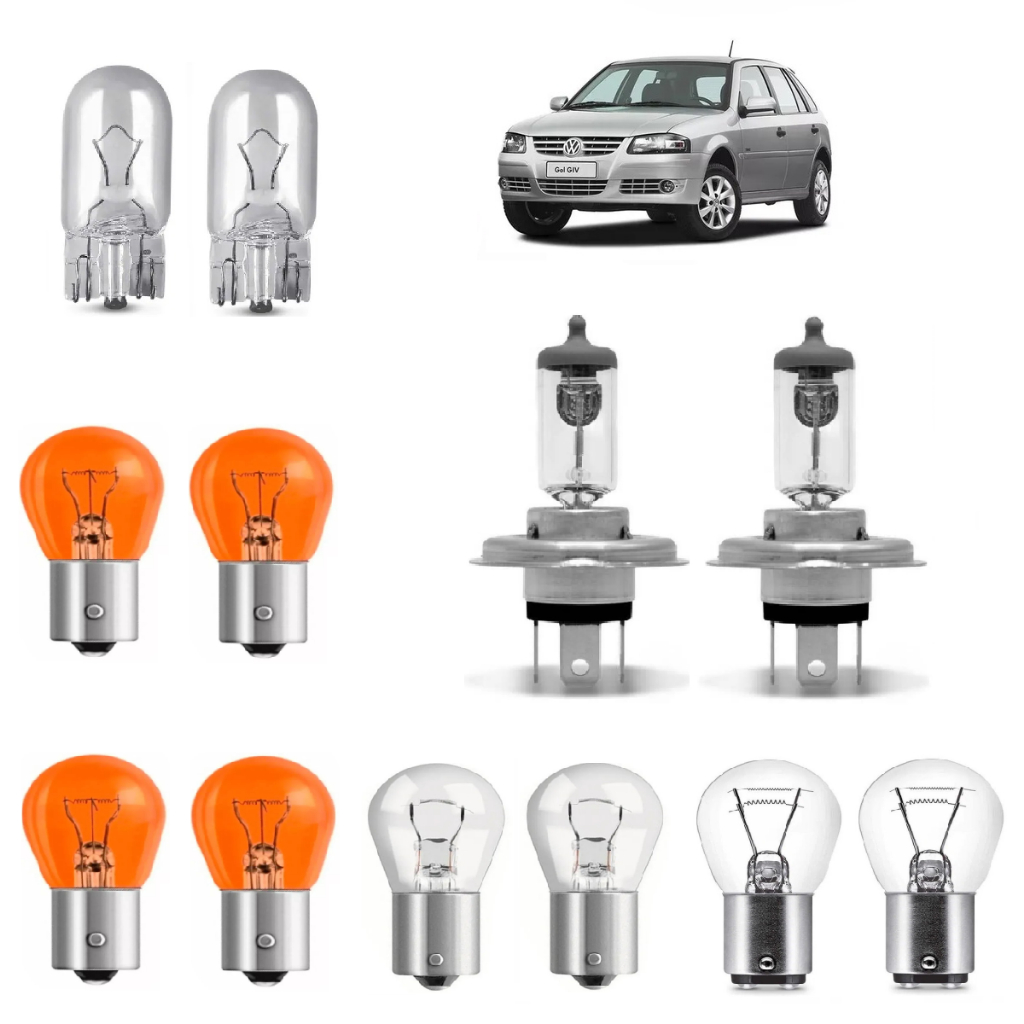 Kit Lampada Farol Lanterna Gol G4 Todos