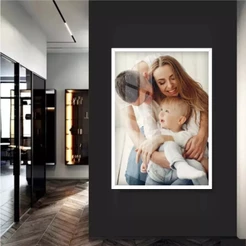 Quadro Decorativo Personalizado Grande Para Sala Quarto Casal Parede Decoração Moldura Retrato Família - Sua Foto Aqui